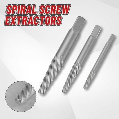 18Pcs Screw Extractor and Left Hand Drill Bit Set | Easy Out Broken Bolt Remover Reverse 6542/4341 HSS Steel Cobalt Bolt Extractor Kit for Remove Stripped Screws Damaged Studs - size: Upgarded Kit-18PCS