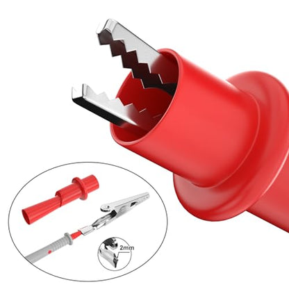 Goupchn 16PCS Multimeter Test Leads Kit for Multimeter Electrical Testing | Alligator Clips, Banana Plug to Test Hook Clips Wire, Replaceable Precision Sharp Probes - style: 18PCS