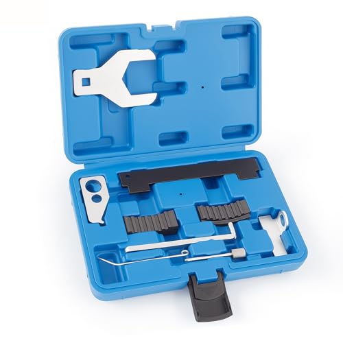9PCS Engine Camshaft Tensioning Alignment Locking Timing Tool Kit, with Water Pump Wrench, Compatible with Chevy Cruze Aveo Alfa Romeo Fiat Vauxhall Opel Saab 16V 1.4 1.6 1.8
