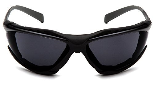 Pyramex Proximity Safety Glasses Eye Protection, Amber H2X Anti-Fog - color: Dark Gray H2max Anti-fog Lens/ Black Frame