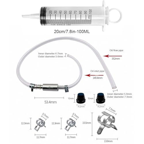 Brake Bleeder Hose with One-Way Check Valve for Car & Motorcycle | One-person brake bleeding, Hydraulic brake system, Clear PVC hose, Metal check valve, Cars, motorcycles, ATVs - color: 1 Pcs