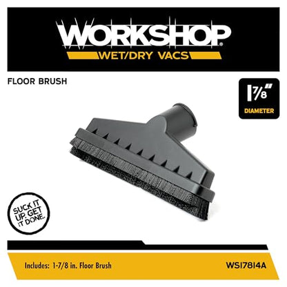 WORKSHOP Wet/Dry Vacs WS17814A 1-7/8-in. Floor Brush Vacuum Attachment - size: 1-7/8"
