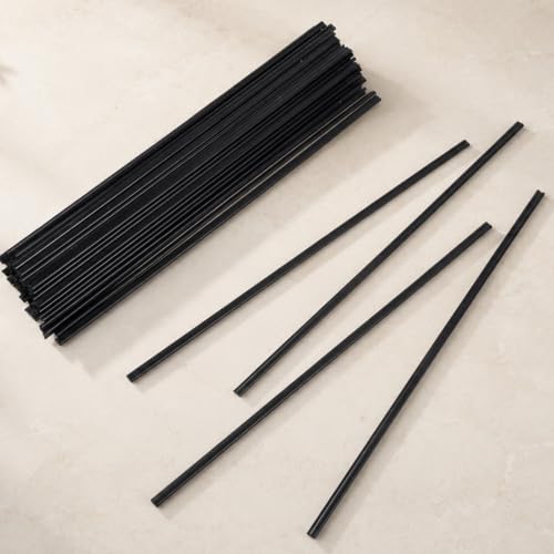 50 Pcs Plastics Welding Repair Rods Strips Kit 9.8 In Plastic Welder Black PP Plastic Welding Rods for Hot Air Welder Machine Car Bumpers Daily Repair | Plastic Welding Repair Rods Strips Kit, for Hot Air Welder Machine Car Bumpers Daily Repair