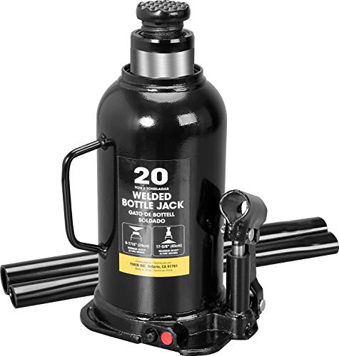 Torin 20 Ton (40,000 LBs) Capacity Hydraulic Welded Heavy Duty Bottle Jack, AT92003BB , Black - size: 20 Ton (40,000 LBs), style: Standard