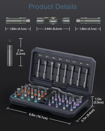 Upgraded 42 in 1 Magnetic Screwdriver Set, Ankilo DIY Ratchet Screwdriver Set, Multi Bit Magnetic Drive with 40 PCS Portable Repair Tool Kit for Valentine's Day Gifts Home, Bike, Repairs (Grey) - color: #Grey