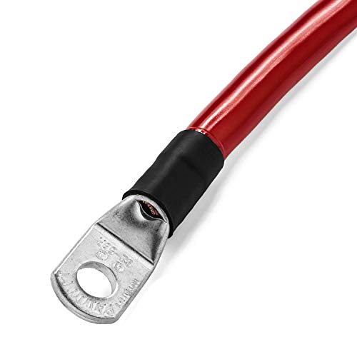 Spartan Power Battery Cable 20 Foot 1/0 Gauge AWG Wire Set 5/16" M8 - color: 1/0 AWG-SET-5/16", size: 20-FT