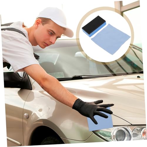 Alipis 1 Set Tire Applicator Sponge Dressing Cloth Kit Car Detailing Tool for Easy Application Versatile Use Durable Buffing Pads for Tire Shine and Waxing
