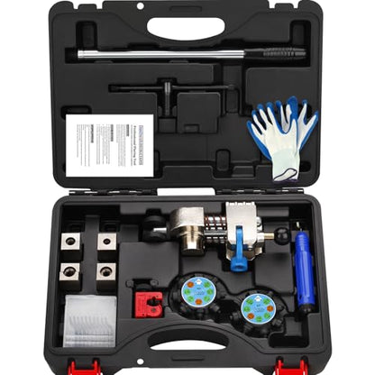 Professional Brake Line Flaring Tool Kit 45 & 37 Degree Single Bubble Double Flare Compatible 3/16" 1/4" 5/16" 3/8" Tubes