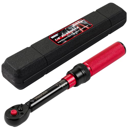Hairich 1/4-Inch Torque Wrench, Dual-direction Small Torque Wrench 20-220in.lb/2.3-24.9Nm, 72 tooth High Precision Professional with Dual Range Scales | 72 tooth High Precision Professional with Dual Range Scales,Dual-direction Small Torque Wrench - size: