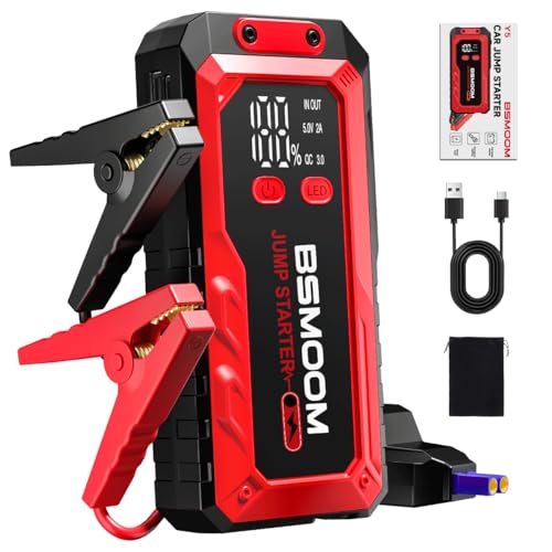 Car Battery Jump Starter Portable, 7000A Peak Battery (for 10.0L Gas or Up to 9.0L Diesel),Portable Booster Power Pack,LCD Display, USB Quick Charge & LED Light