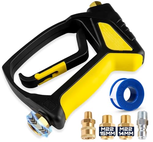 Foam King Short Pressure Washer Gun Handle, Snub Nose Power Washer with Swivel, 3/8" NPT Male & 1/4" Quick Connect, Foam Cannon Attachment for Car Wash, The Snubster for Easy Cleaning - color: Snub Nose Sprayer (For Pressure Washer)