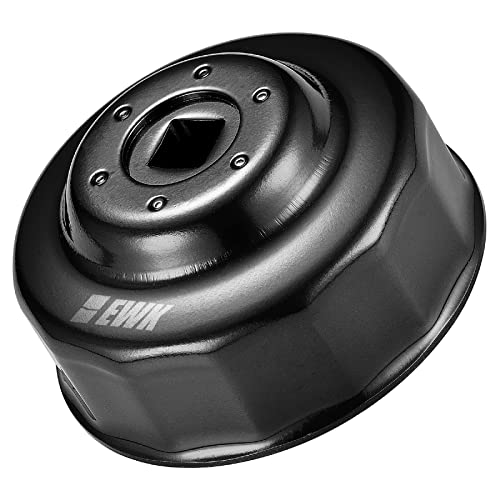 EWK 64mm 14 Flute Oil Filter Socket Wrench, Chrome Vanadium Steel with 3/8" Drive, Oil Change Tool Compatible for Toyota, Lexus, Scion