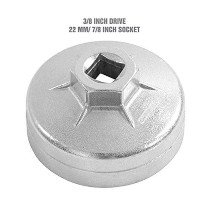 OEMTOOLS 25412 7/8 Inch Oil Filter Cap Style Wrench - size: 64MM