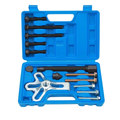 Acouto 14PCS Harmonic Balancer Puller Kit – High Strength Carbon Steel Steering Wheel & Gear Puller Set