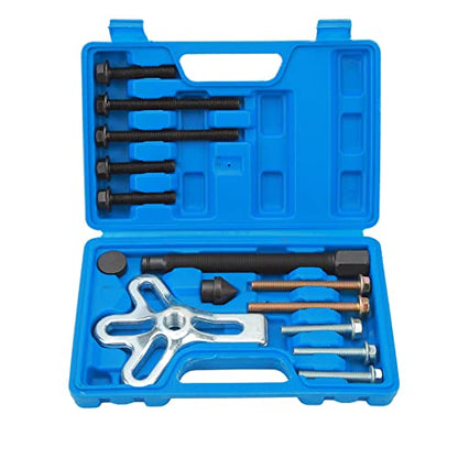 GOTOTOP Harmonic Balancer Puller Kit Carbon Steel Steering Wheel Puller Set 14PCS with 4 Bolt Sizes Reusable Removal Tool for Automotive Repair and Mechanics