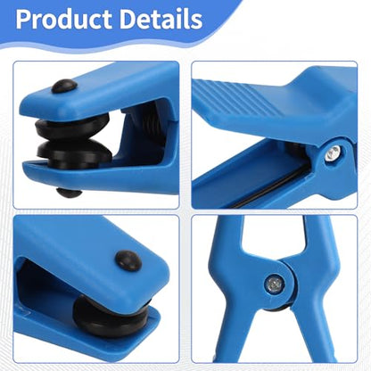 OUKENS 7PCS Fluid Line Stoppers Set, Hose Clamp Pliers, with 3 Plugs Brake Hose Line Clamp, Fluid Stop Clamp Set for Brake Line Fuel Rail Hose A C Line and Banjo Fitting