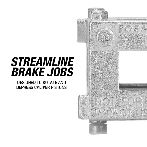 OEMTOOLS 25071 Rear Disc Brake Piston Tool, Rear Brake Caliper Compression Tool For Changing Disc Brake Pad And Caliper Service Tool For Rear Brake Piston Removal And Installation
