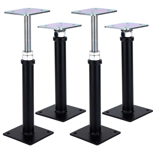 4-Pack Adjustment Floor Jack Post Floor Jack Lift Supports 9.5-13.5 Inch Adjustable House Jack,Adjust Supports,Lift Supports,Mini Screw Jack, Floor Straightener,Level Supports - size: AR 9.5-13.5