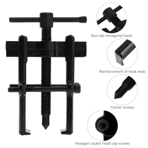 ChgImposs 3 Inch 2-Jaw Gear Puller, Adjustable CR-V Steel Bearing & Gear Separator Tool for Removing Bearings, Pulleys, Flywheels, Auto Mechanic Repair Tool - size: 3 inch