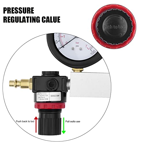 Cylinder Leak Down Tester,Compression Tester Automotive - Engine Cylinder Dual Gauge Leakdown Tester kit Diagnostics Tool