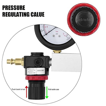 Cylinder Leak Down Tester,Compression Tester Automotive - Engine Cylinder Dual Gauge Leakdown Tester kit Diagnostics Tool
