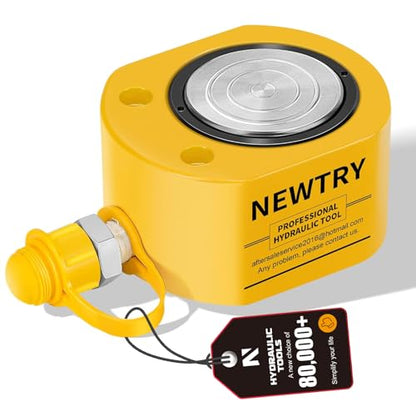 NEWTRY 30 ton Hydraulic Ram Jack + CP-700 Hydraulic Hand Pump Low Profile Porta Power Kit Single Section Mini Jack 0.55’’ Stroke Industrial Hydraulic Cylinder - size: 30T Hydraulic Jack + cp-700 pump