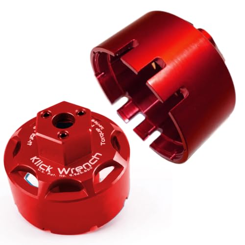 Cup Medium 2 Stage 73mm–77mm Oil Filter Wrench | 25Nm Torque Limiting & 3/8 Drive Socket | 6061-T6 Billet Aluminium Red Tool | Fits 73mm–77mm 14 & 15 Flute Canister Filters & Housings - size: 73–77mm RANGE