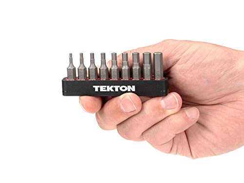 TEKTON 1/4 Inch Hex Bit Set with Rail, 9-Piece (5/64-1/4 in.) | DZX93001