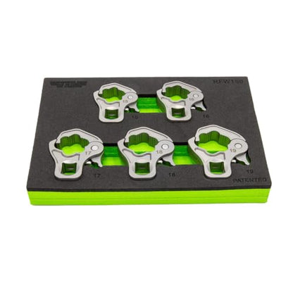 VIM Tools 5 PC. 3/8'' DR. RATCHETING Flare NUT Set (15, 16, 17, 18, 19MM)