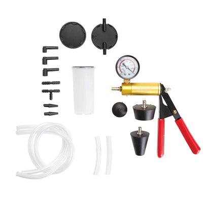 OEMTOOLS 27070 Brake Bleeder Kit and Vacuum Pump Tester, Power Steering Bleeder Kit with Adapters, Vacuum Brake Bleeding Kit for Clutch, Fuel, and Automotive Diagnostics