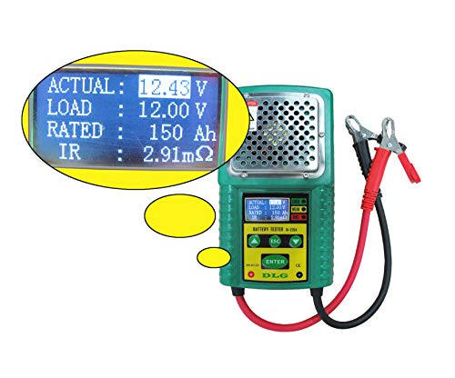DI-226A LCD Indication Versatile Lead-Acid Battery Tester with CCA/Work Load/Internal Resistance Test Electric Vehicle Battery/UPS Battery/Solar Energy Battery/Marine Battery/Car Battery