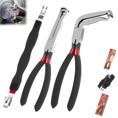 Electrical Disconnect Pliers Connector Hose Pliers Electrical hose removal fuel line disconnect tool set(3PCS) - color: *Black