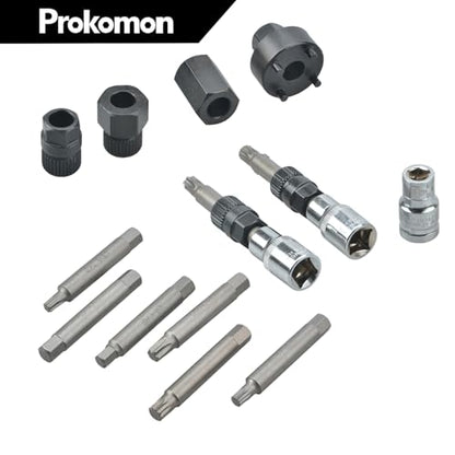 13 Pieces Alternator Pulley Tool Kit; Alternator Pulley Removal Tool for Car Pulley Removal Decoupling Puller