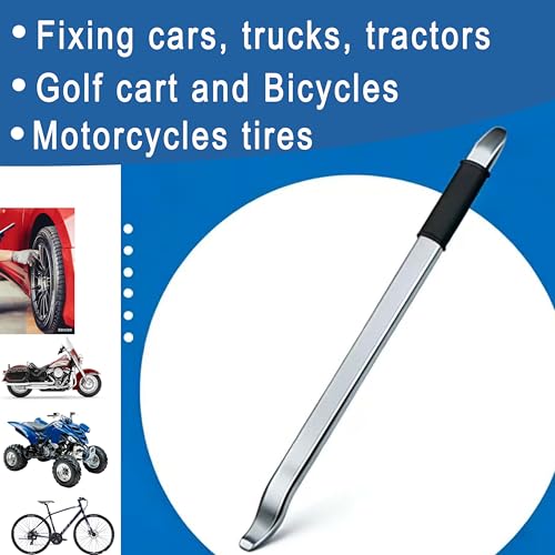 20" Tire Spoon for Trucks, Cars, Bikecycles, Motorcycles, Scooters, Tire Changing Tool Lever Pry Bar Bead Lifting Tool, Tire Mount and Demount Tool with Rubber Handle, Machine Tire Spoon