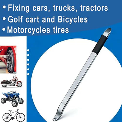 20" Tire Spoon for Trucks, Cars, Bikecycles, Motorcycles, Scooters, Tire Changing Tool Lever Pry Bar Bead Lifting Tool, Tire Mount and Demount Tool with Rubber Handle, Machine Tire Spoon