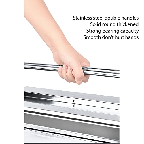 Cantilever Tool Box - Metal Folding Portable Auto Maintenance Storage Organizer with Stainless Steel 3 Layers and 5 Trays - size: 350