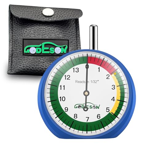GODESON Dial Type Tire Tread Depth Gauge 88703 Professional for Motorcycle, car,Truck and Bus - size: 1 Pack, style: INCH