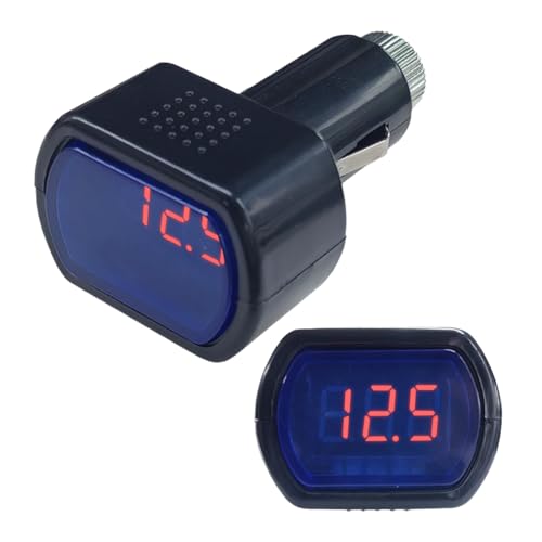 Car LED Digital Voltmeter, DC 12V/24V Cigarette Lighter Voltage Meter, Volt Gauge Battery Monitor, Digital Voltage Display for Auto Car Truck - size: 1PCS