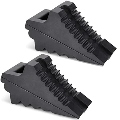 Wheel Chocks for Cars, RVs, Trucks, Trailers, and Vehicles G.V.W. up to 4T, 2 Pack - Anti Slip Bottom Tire Chock for All Weather Use - RV, Travel Trailer, Pop Up Camper Accessory - color: 2 Pack Medium