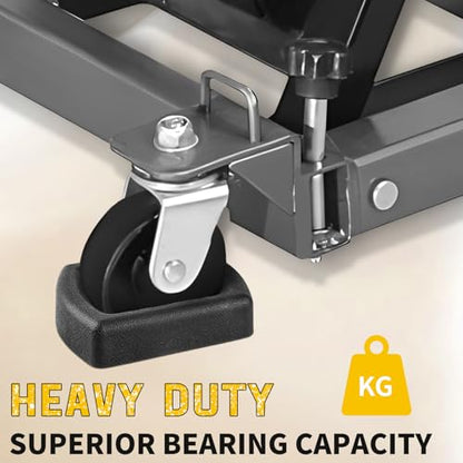 Rubber Wheel Dock for Trailer, Heavy Duty Jack Wheel Chock Stopper Fits 6" Caster, Travel Trailer Wheel Dock Jack Wheel Stabilizer for RV, Boat, Camper and Caravans