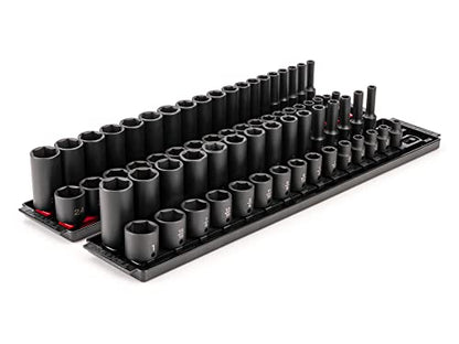 TEKTON 3/8 Inch Impact Socket Set, 68-Piece | SID91218 - size: 68-Piece (1/4-1 in.), style: Shallow and Deep