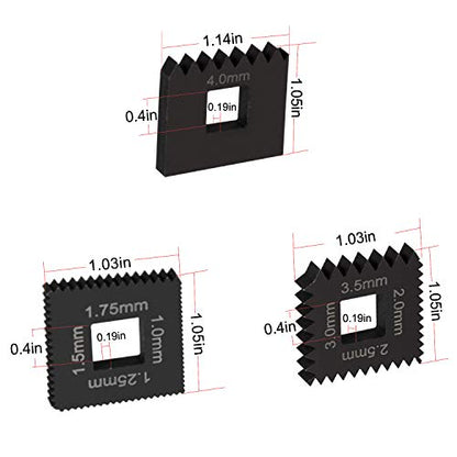 Metric Dies Set Similar to OTC 202817 for 7402 Universal Outside Thread Chaser Heavy Duty Steel Black 3PCS