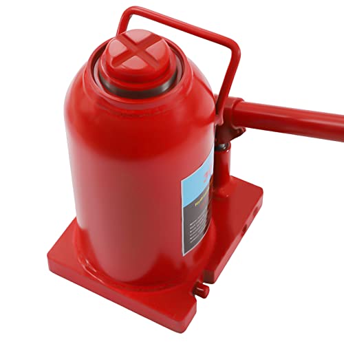 Hydraulic Bottle Portable Jack 30 Ton Capacity Red to Lifting Cars Trucks Suvs Farm Vehicles Heavy-Duty Machinery (30 Ton)