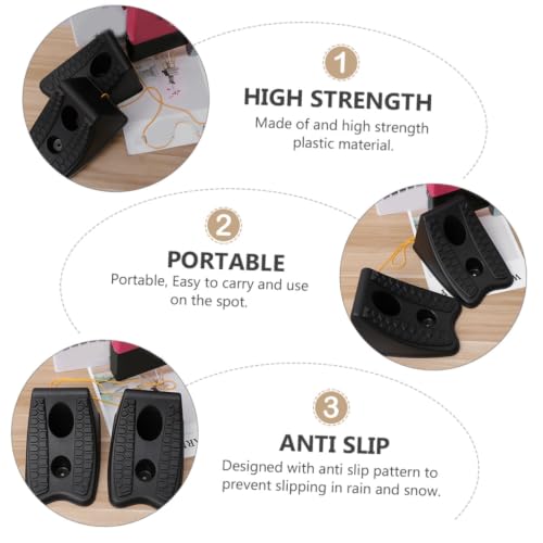 4pcs Heavy Duty Wheel Chock Set for Cars Trailers RVs Non-Slip Tire Support Blocks Sturdy Rubber Tire Stoppers for Travel and Parking