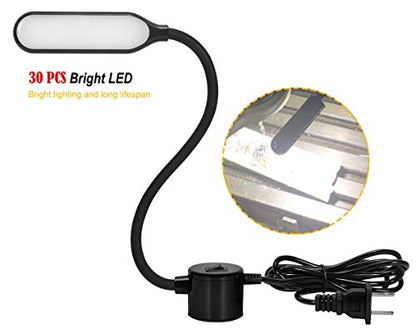 Sewing Machine Light, LED Work Lamp with Magnetic Base | Gooseneck, bandsaw light, for Lathe Drill Press, Bendable - style: Magnetic Light