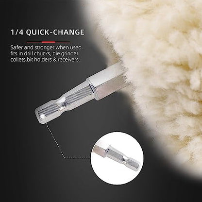 SPTA 1Pc Wool Polishing Cone, Car Wheel Hub Drill Wool Polishing Ball Polishing Ball,Wool Polishing Cone - color: Wool Polishing Cone