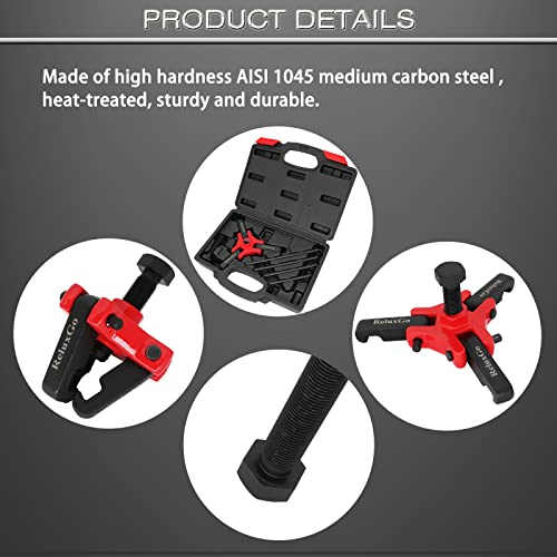 Harmonic Balancer Pulley Puller Set Adjustable 3-Jaw Puller Tool for Removing Harmonic Damper and Balancers Compatible with Chevy GM Chrysler Cadillac Ford ect - size: Harmonic Balancer Puller Set