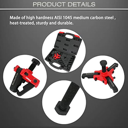 Harmonic Balancer Pulley Puller Set Adjustable 3-Jaw Puller Tool for Removing Harmonic Damper and Balancers Compatible with Chevy GM Chrysler Cadillac Ford ect - size: Harmonic Balancer Puller Set