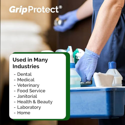 GripProtect Precise Nitrile Gloves 4 Mil, Chemical Resistant Gloves | Medium Textured Grip for Mechanics, Tattoos, Food Prep & Cleaning – Medical Grade Disposable Gloves, 100 Count - size: Medium (Pack of 100)