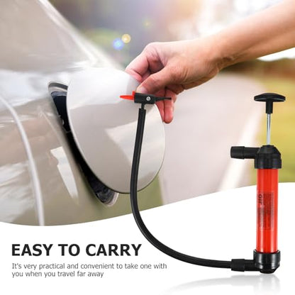 Manual Oil Transfer Pump Multi-function Siphon Hose Kit for Automotive Fuel and Oil Extraction with High Flow, Portable Hand Pump for Cars, Trucks, and Motorcycles